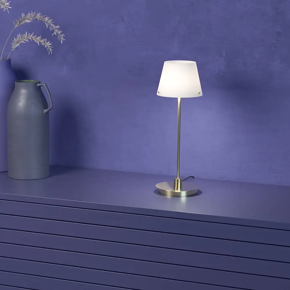 Gil il Grande bordlampe satin messing G9