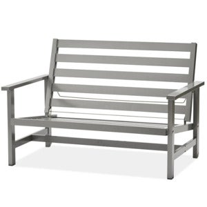 Sofa 2-personers aluminium grå 