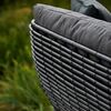 Lounge Chair Basket Graphite Wicker inkludert grå Cane-Line Airtouch-putesett