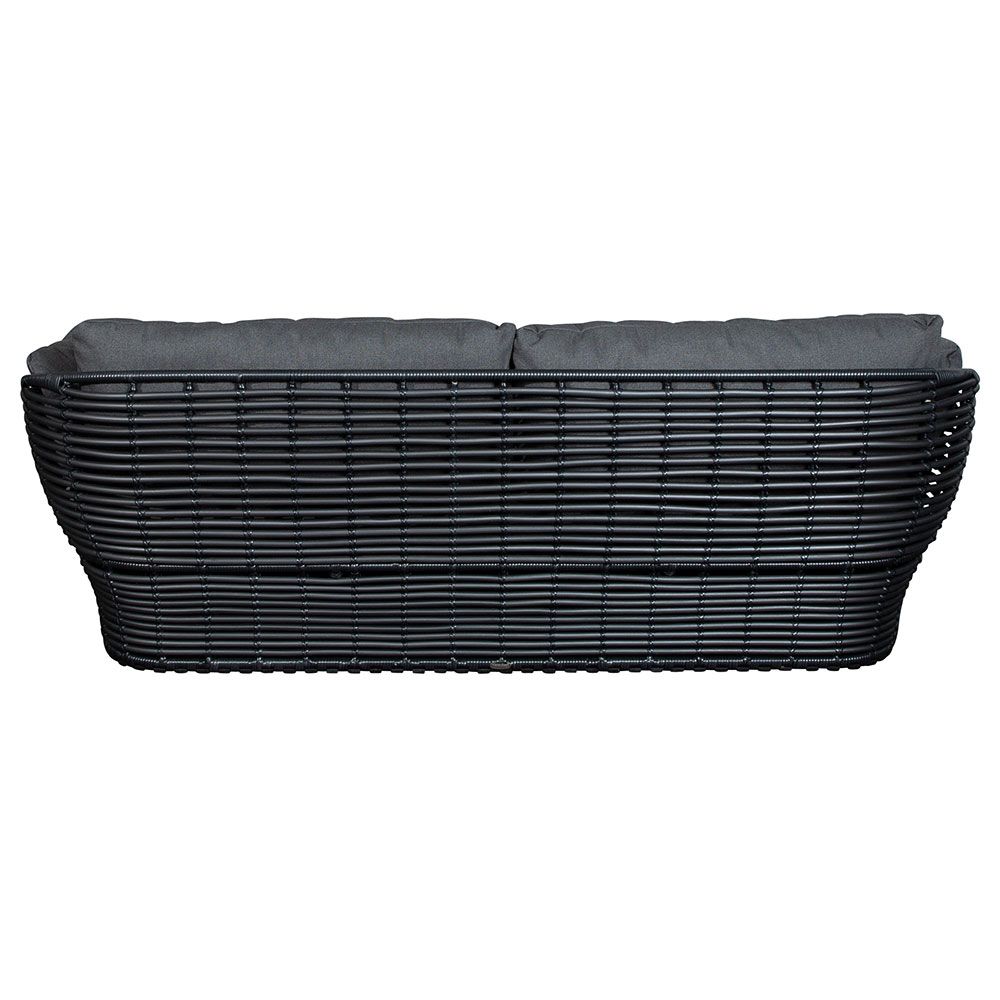 Loungesofa Basket Graphite Kunstrotting inkludert Airtouch-putesett i grå