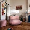 Point Large Pouf Sherpa Pinky Promise