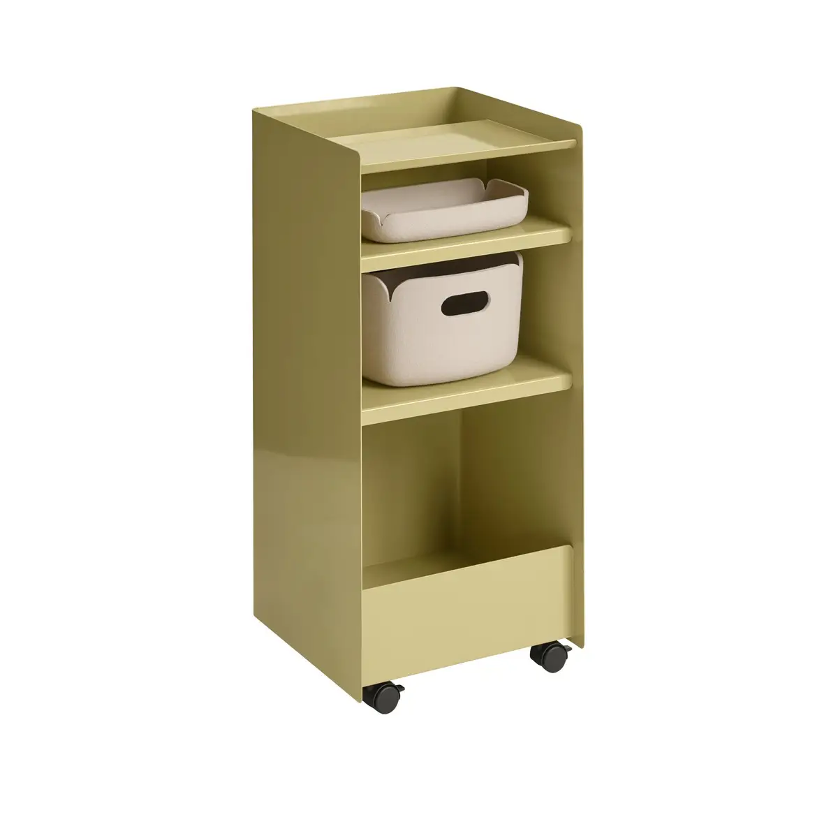 Folded Trolley høyde 83,7 cm (utslått) – mørk beige-grønn