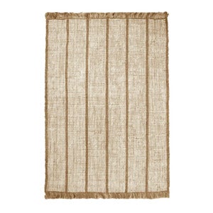Athens håndvevd jute-teppe 170x240 cm - Natural/Off-white