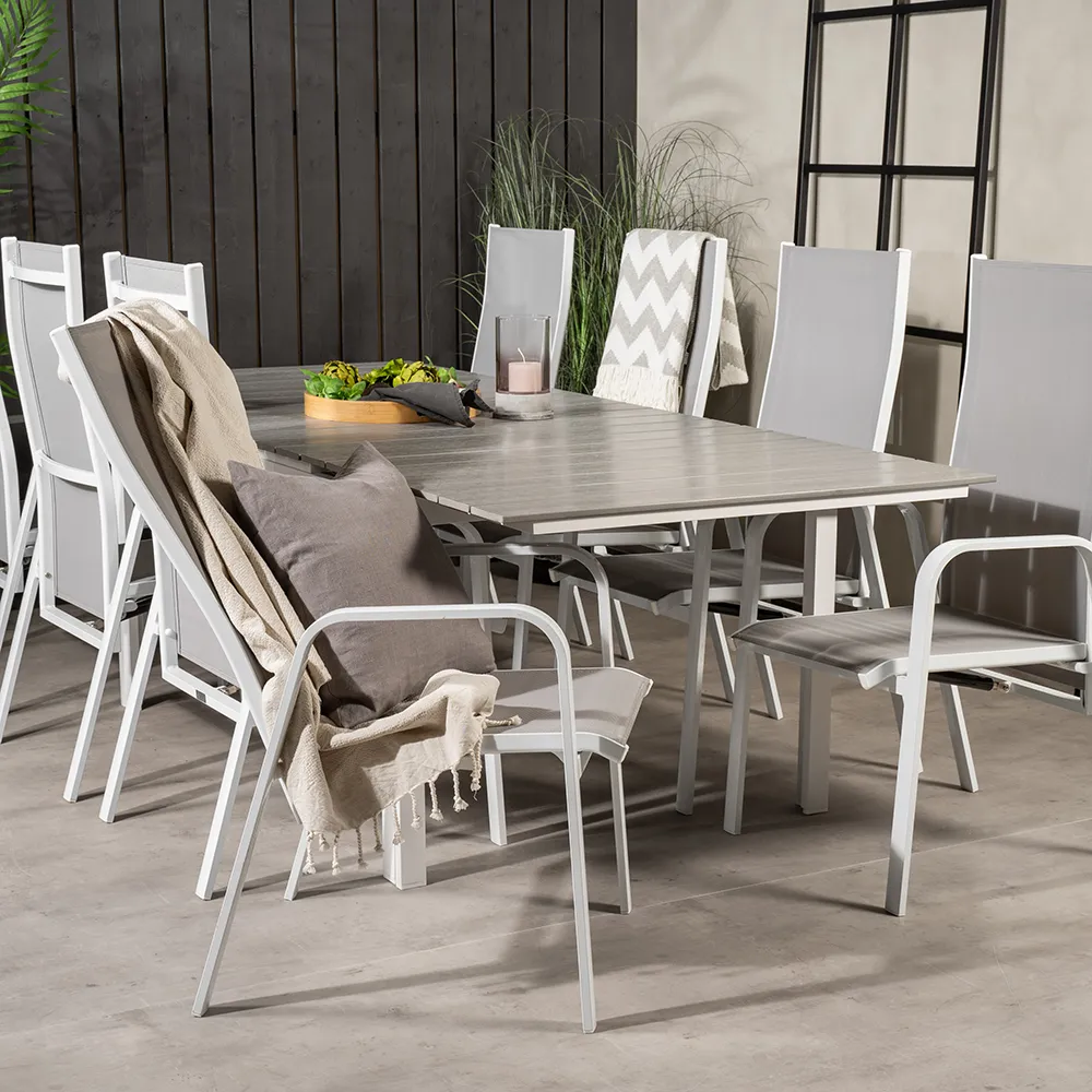 Copacabana posisjoneringsstol hvit/grå 2-pakning