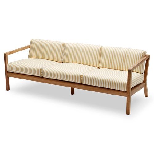 Virkelyst 3-Seater Golden Yellow Stripe Teak