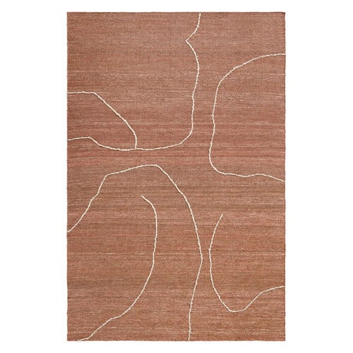 Håndvevd Teppe i Jute Gesso Terracotta 170x240 cm