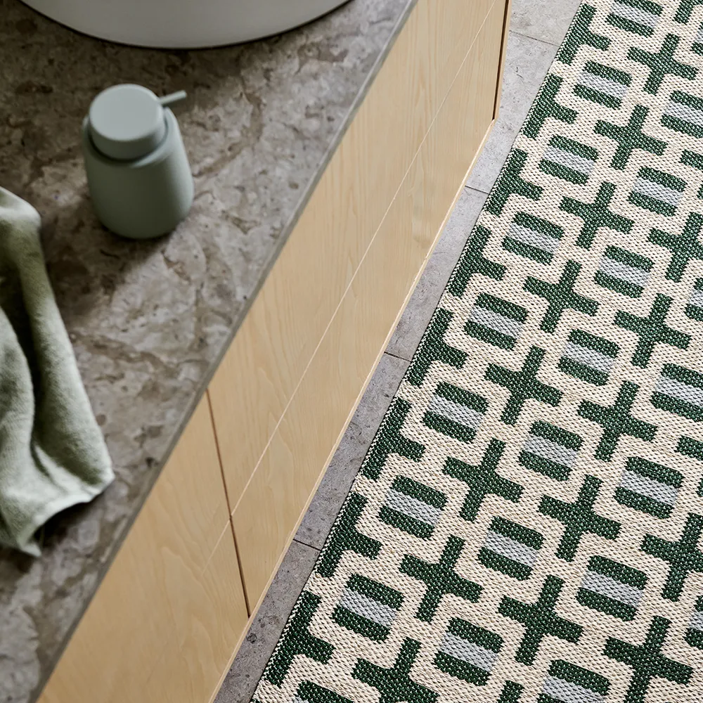 Tom teppe Leaf/Cream/sage 70 x 240 cm