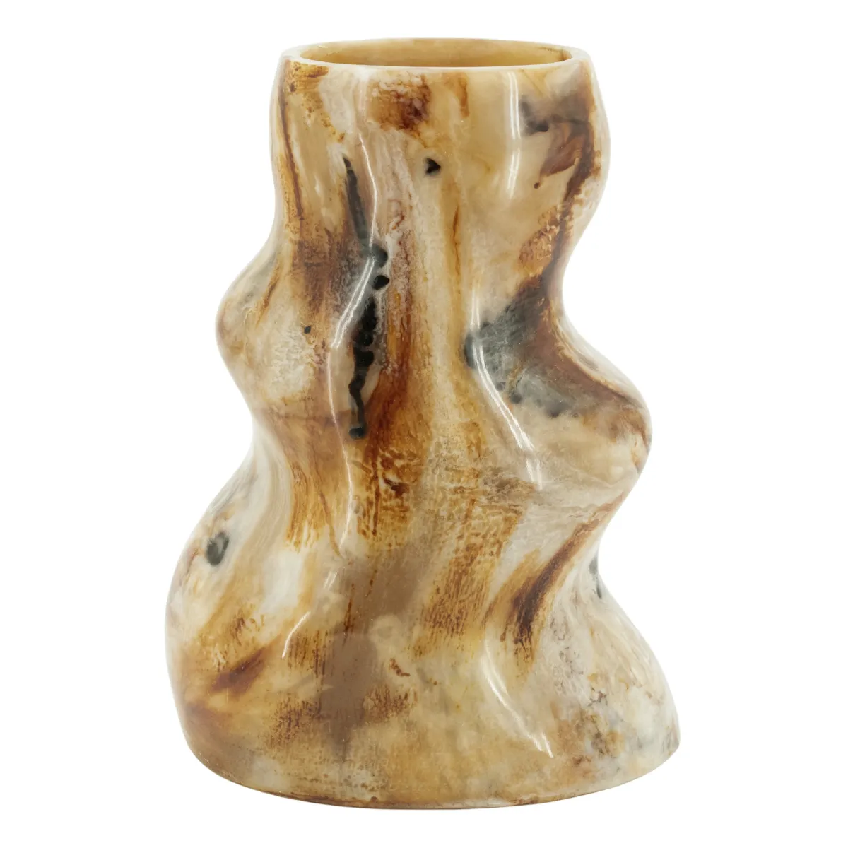 Stonea 1 vase 19x17x26 cm resin brun