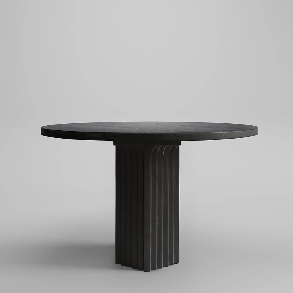 Arc Spisebord, Ø120 - Kaffe Sort Eik