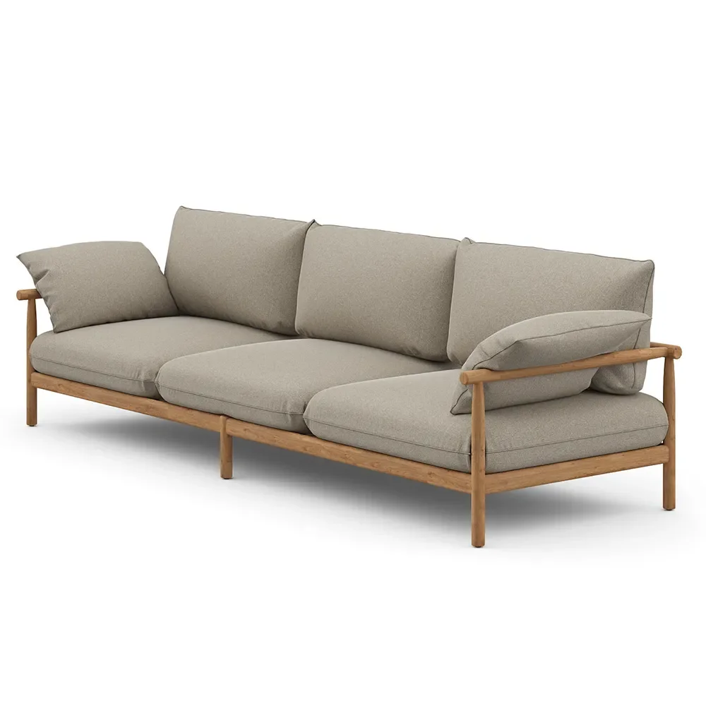 TIBBO 3-seters sofa BPM teak 0205 vulcano matte 0122