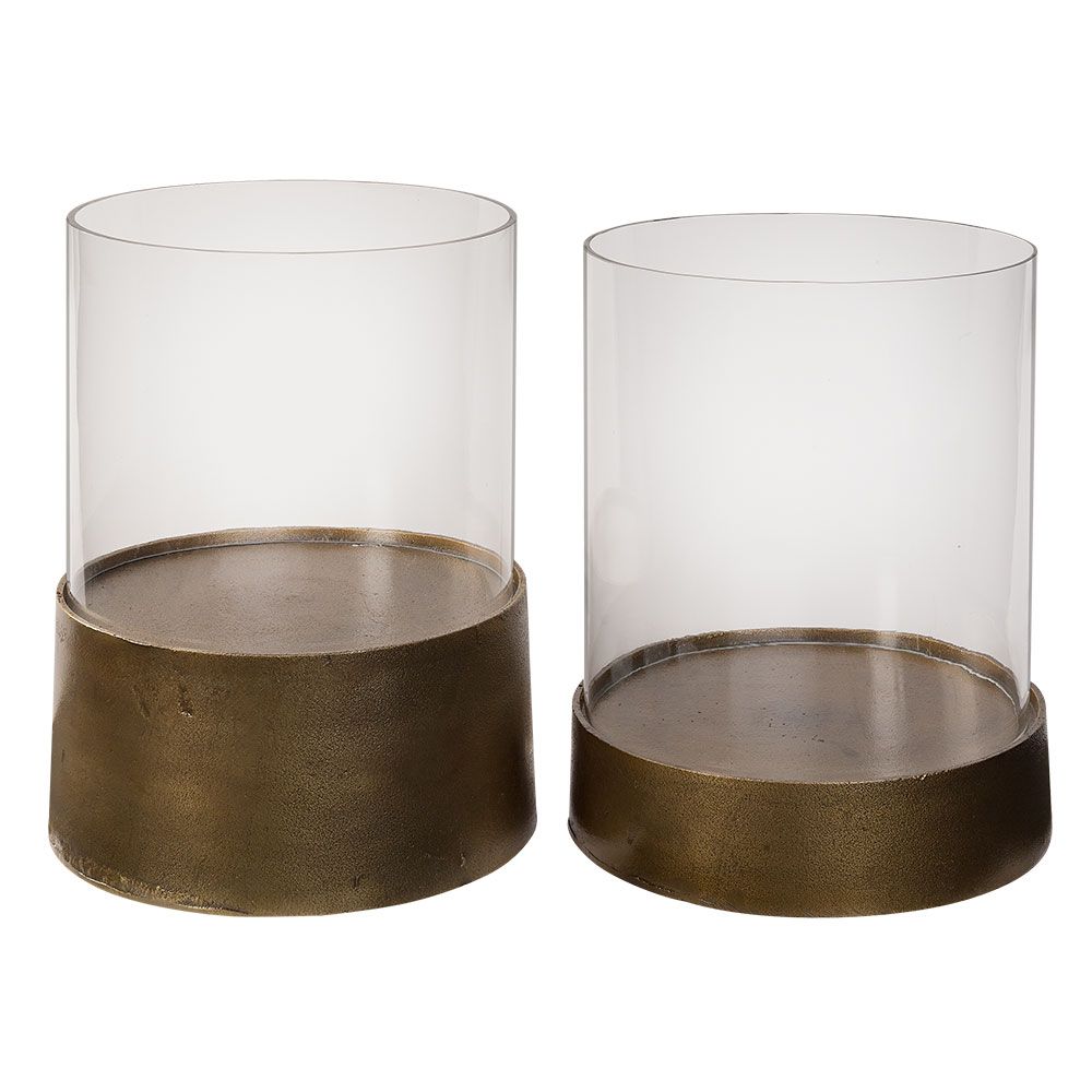 Lyslykter Celano Antique Brass Artwood