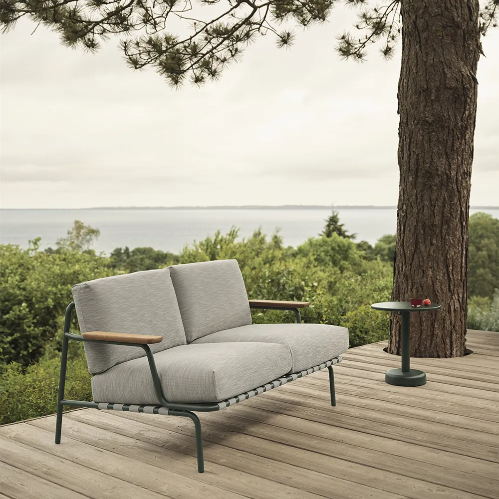 Settle 2-seters sofa Ribbed Weave 2/Dark Green 