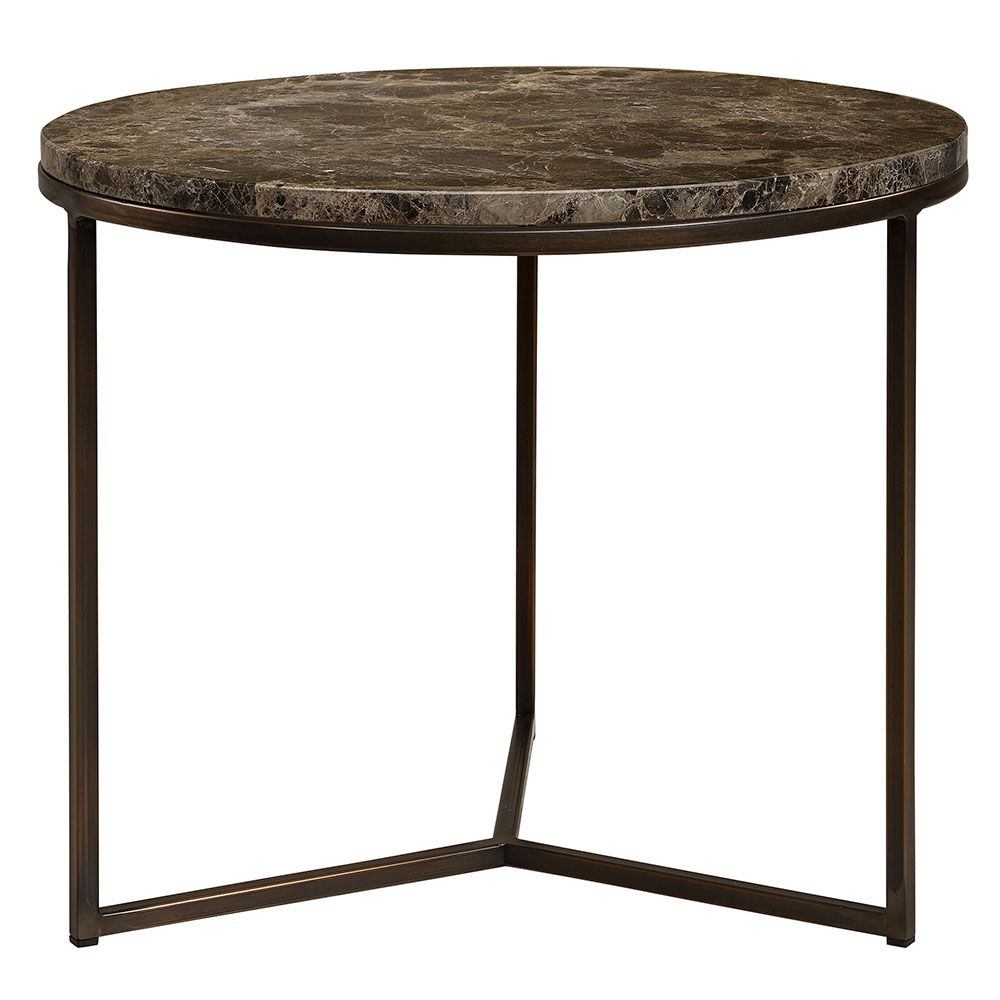 Cedes salongbord brun marmor Ø 60 cm Artwood