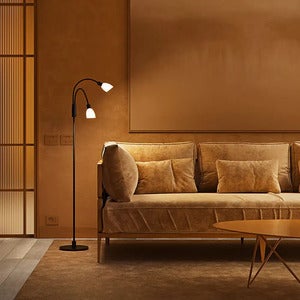 Cut gulvlampe duo svart G9