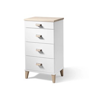 Malva Kommode H76 B40 cmHvitlakkert/Hvitoljet eik