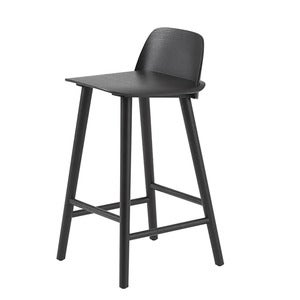 Nerd barstol 65 cm - med fotstøtte i metall - Black