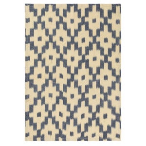 Ikat Kjøkkenhåndkle - Ink Blue/Off-white