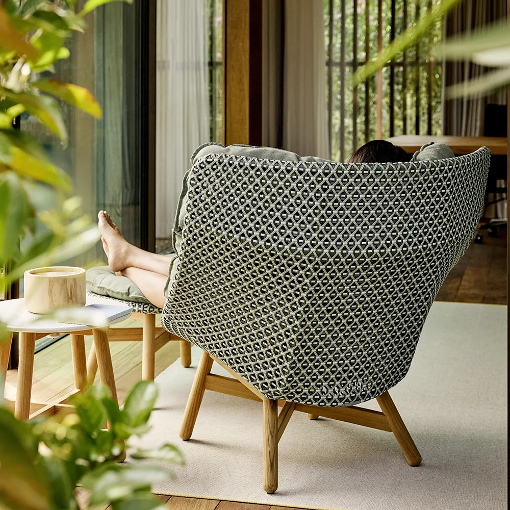 Mbrace wingchair teak AY5 teak 0205 pepper 0115