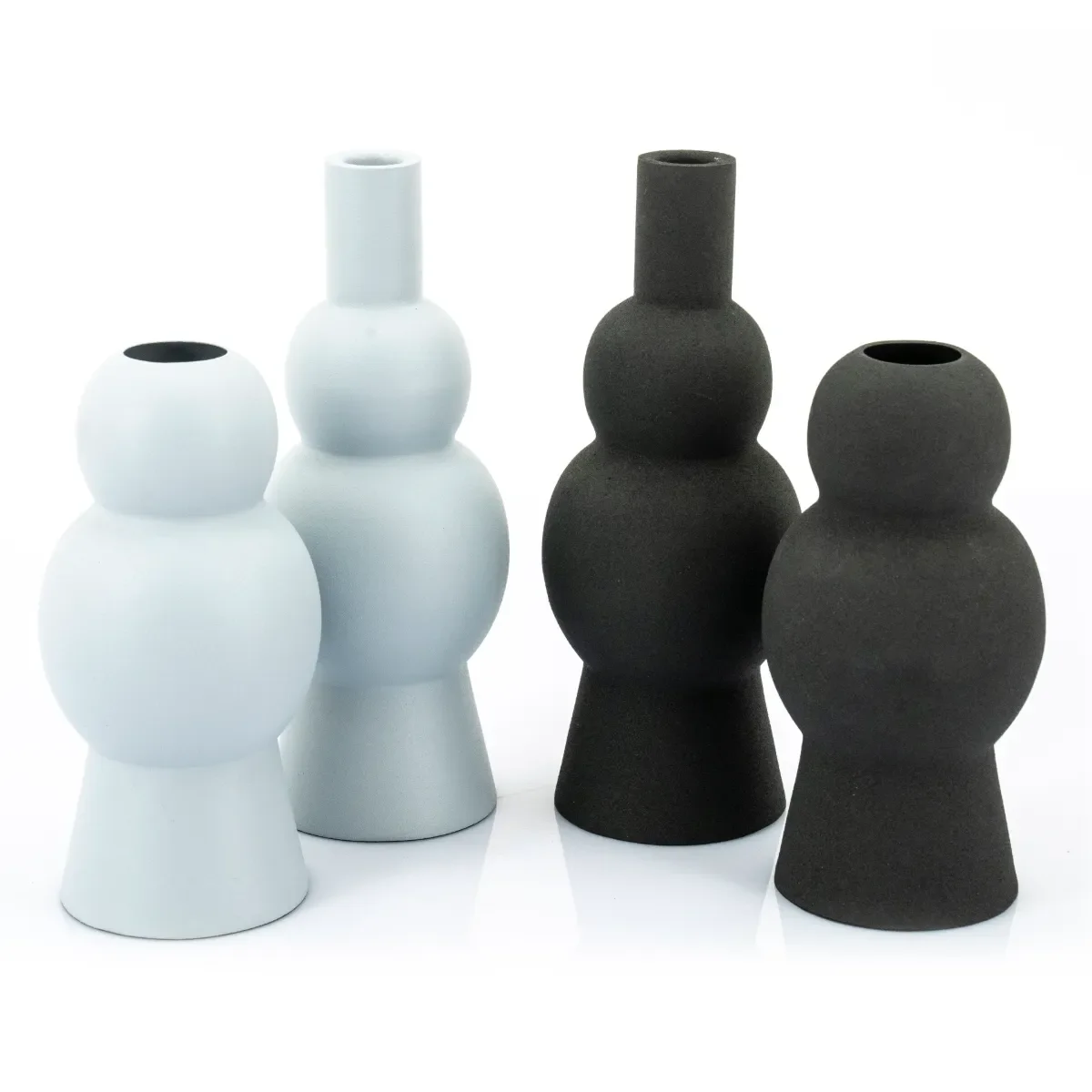 Bold vase 10x10x20.5 cm jern svart