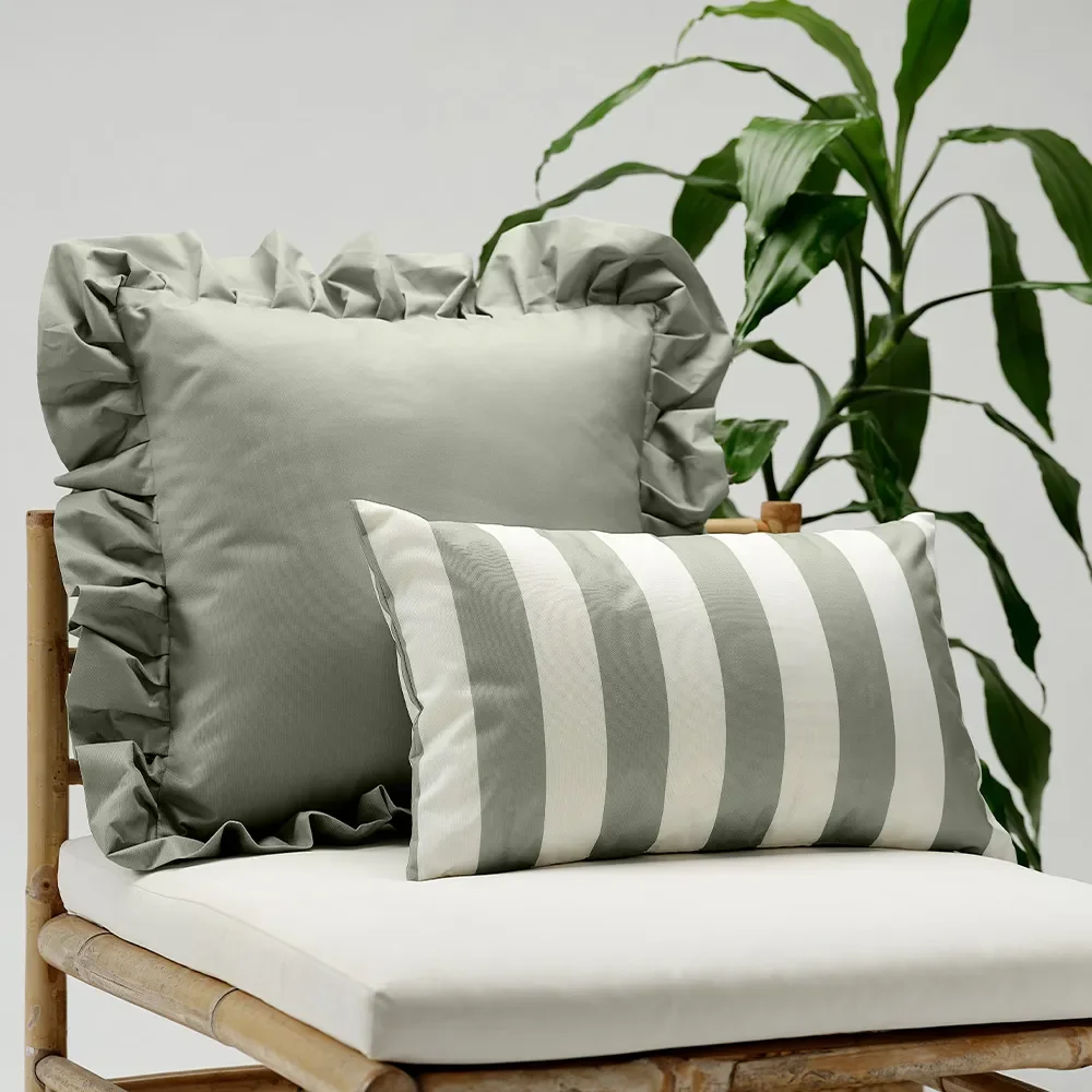 Pyntepute 50x30 cm Grønn/hvit