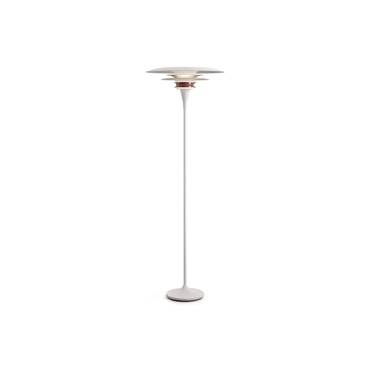 Diablo gulvlampe Ø50 cm metall matt hvit/rosé sølv