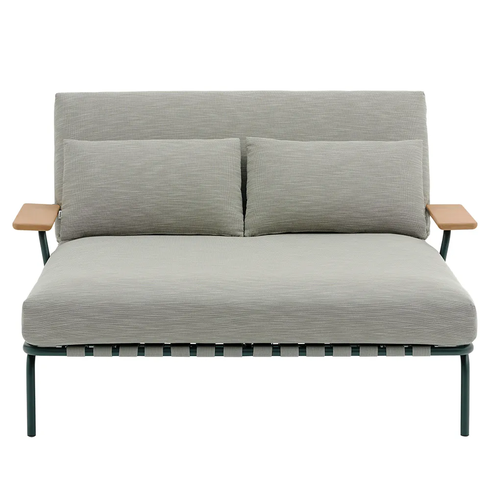 Loungebed Settle med armlener Dark Green