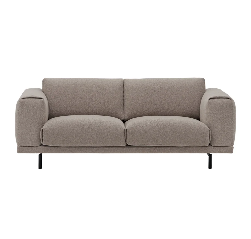 Muuto, Rest Sofa 2-seter – Metallbase/Hearth6/Svart