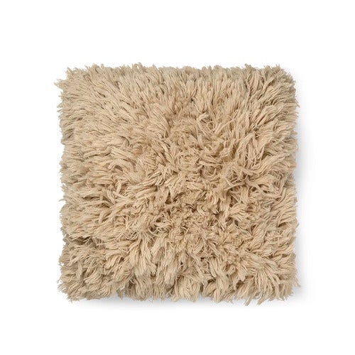 Håndvevd Putetrekk Meadow High Pile Light Sand