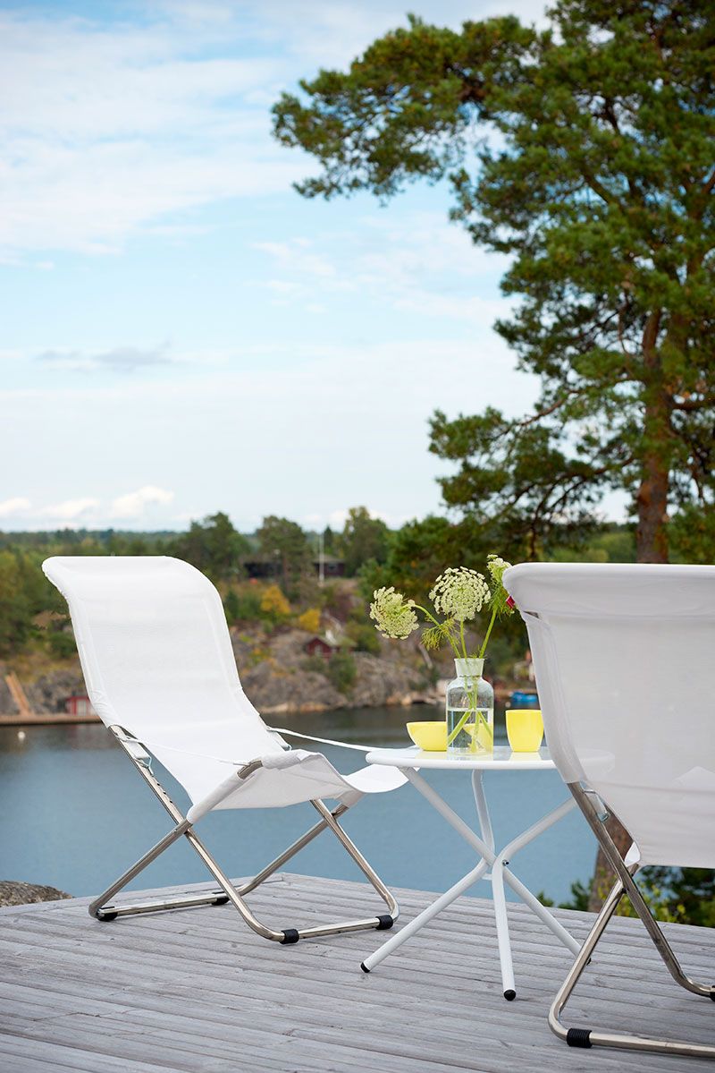 Fiesta hvilestol hvit aluminium