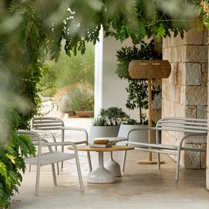 Bliss lenestol, stabelbar Sand, aluminium