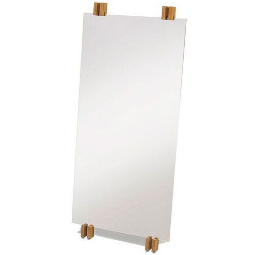 Cutter Mirror Silver Teak