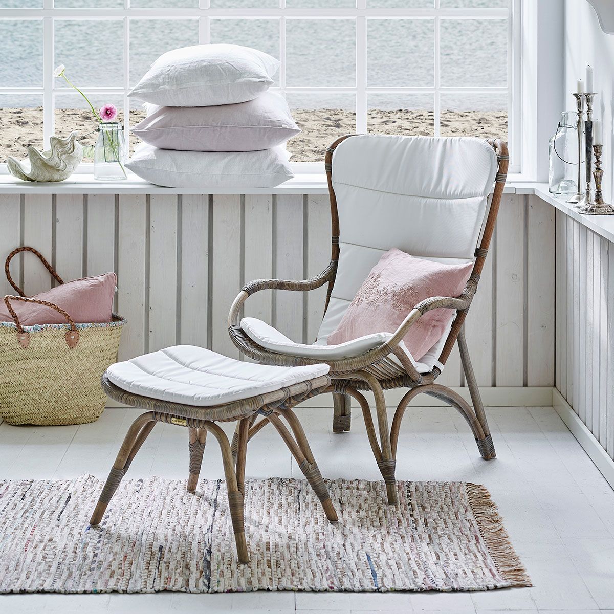 Monet rottingstol Taupe