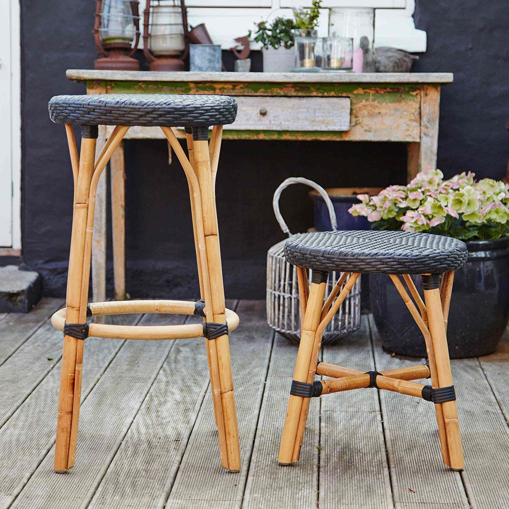 Simone barstol lav hvit