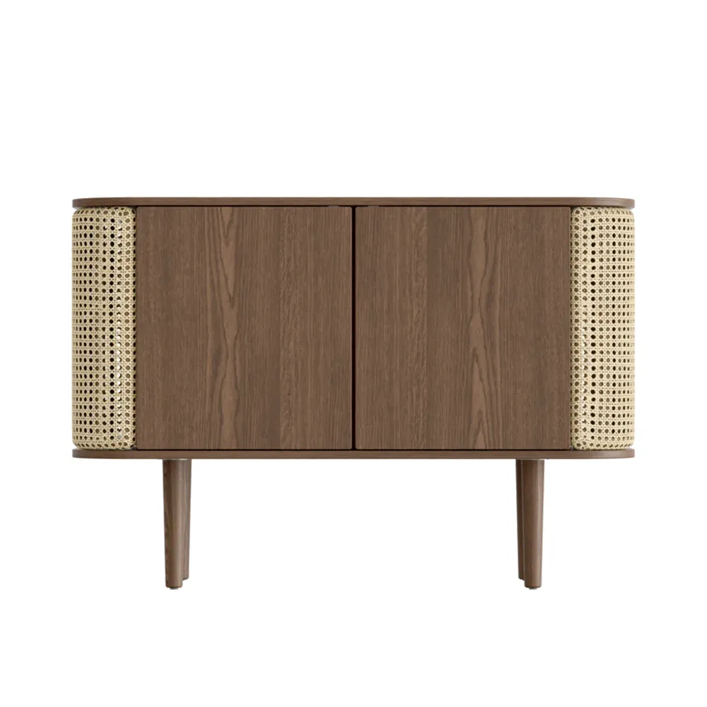 Treasures skap med 2 dører i mørk eik/Venetian Cane