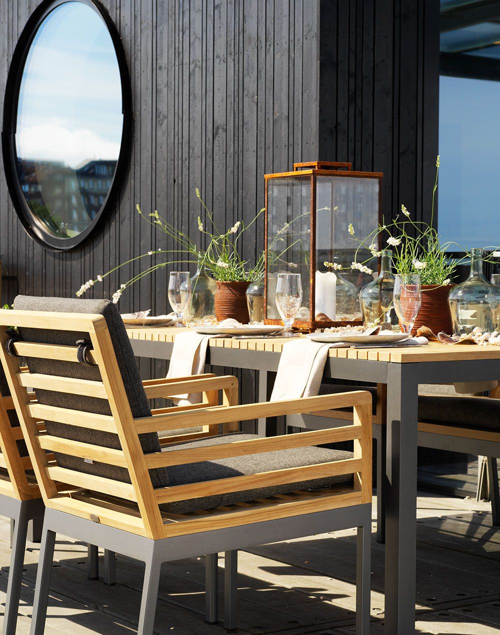 Zalongo spisestol grå/teak Brafab 