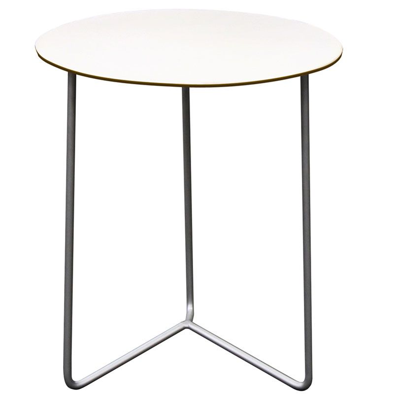 Bord High Tech 60 hvit laminat / varmforsinket stativ Grythyttan Stålmöbler