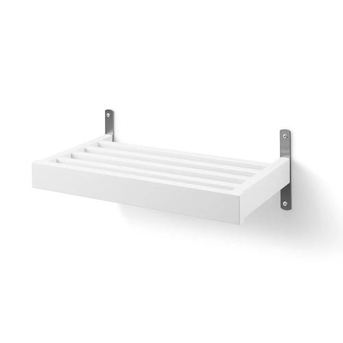 Nadja Skohylle 50 cm veggmontert Hvitlakkert bjørk/slipt stål 