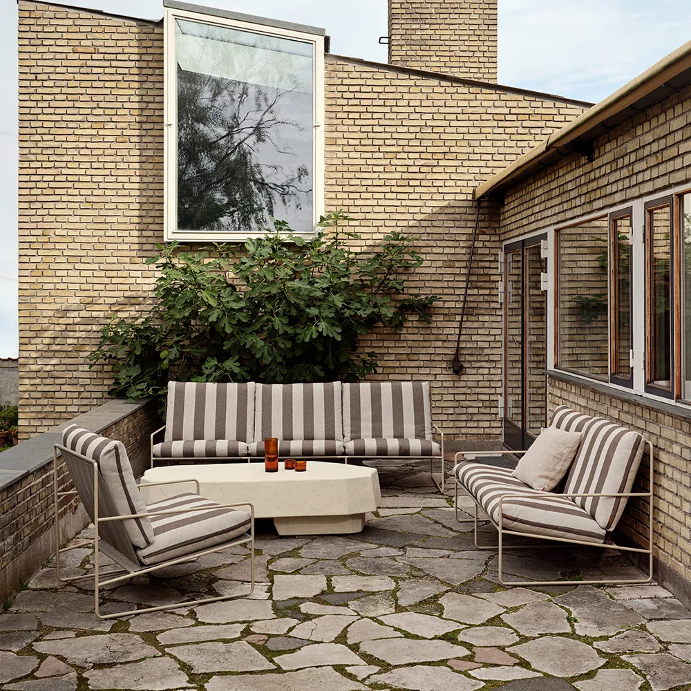 Desert 2-seters sofa Stripe Cashmere/Chocolate