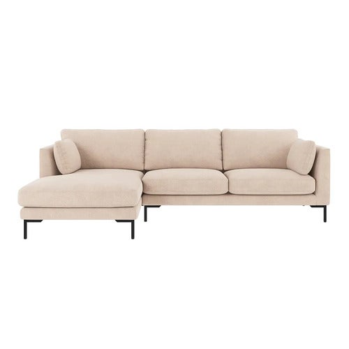 Corwin sofa 3,5-seter sofa chaiselong venstre stoff Rita lys beige