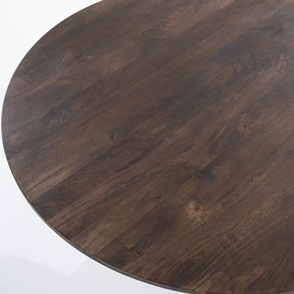 Aron Spisebord rund 130x76 - brun