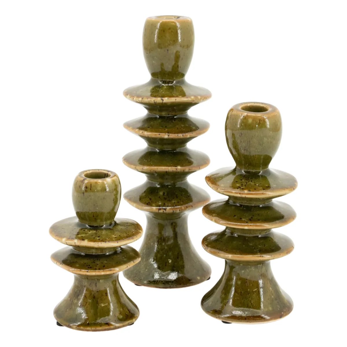 Cimba (set of 3) 7,5x11,8 cm Leirtøy Grønn