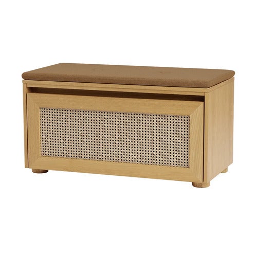 Oppbevaringsbenk Hideaway Cane – Sugar Brown