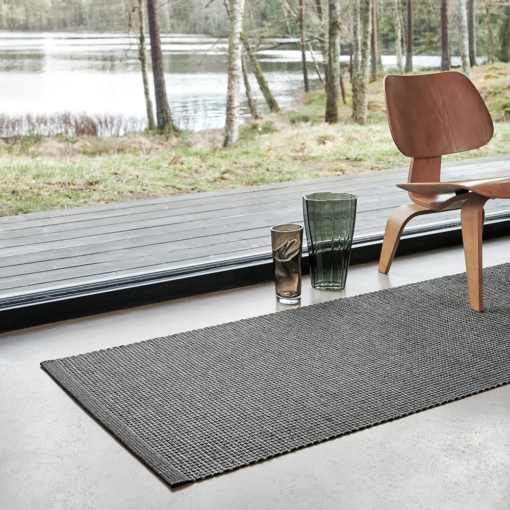 Emm teppe 70x240 cm Black/Linen Metallic