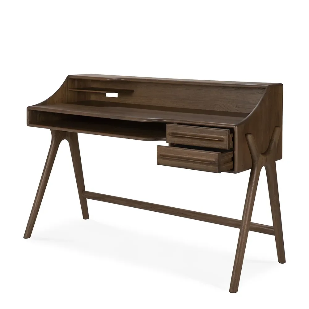 Skrivebord i teak Flow Wild Brown