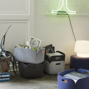 Restore kurv oppbevaringsboks 28 x 28 cm - Gråmelert