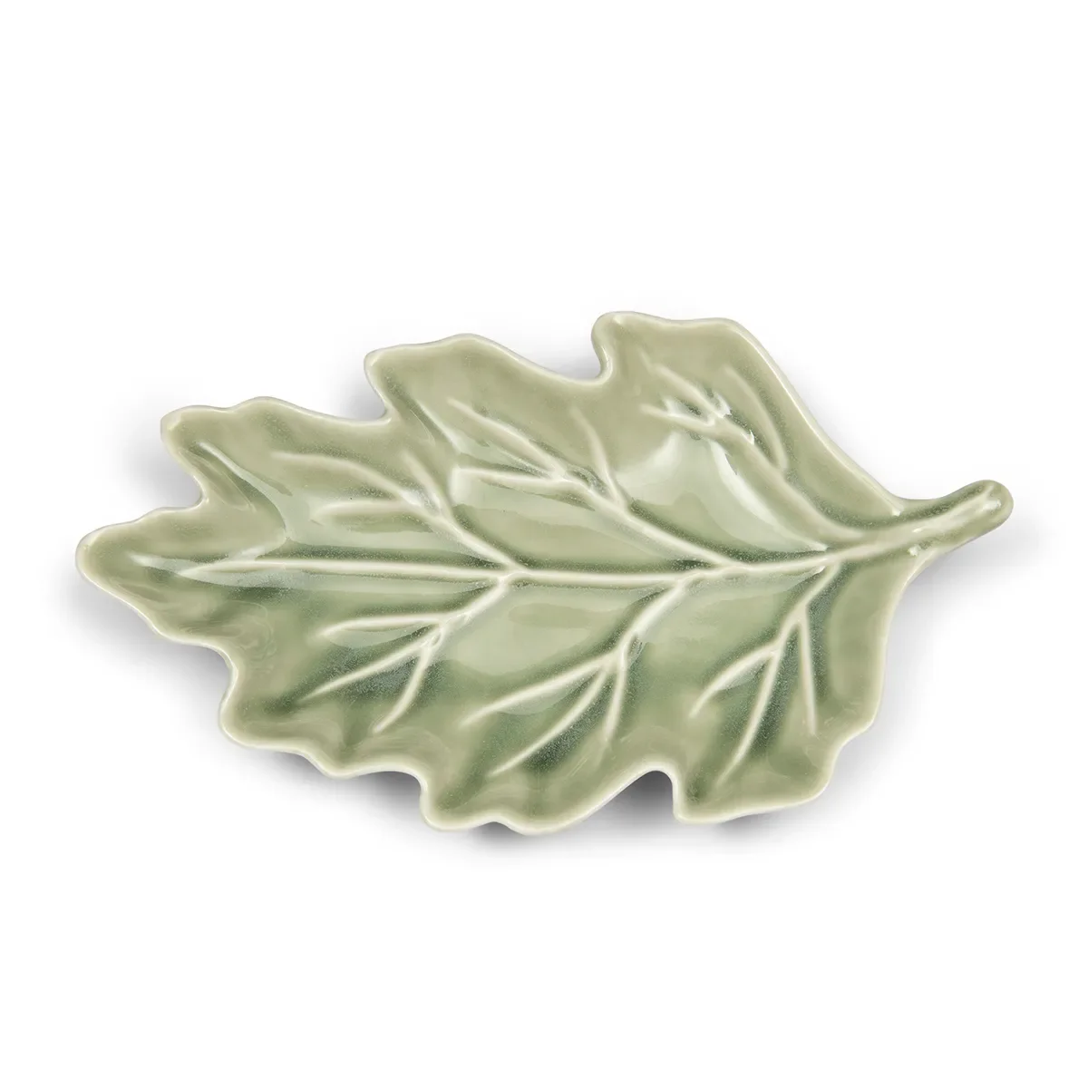 Riviera Maison, Tallerken Autumn Leaf 23,5x13,5 cm Green