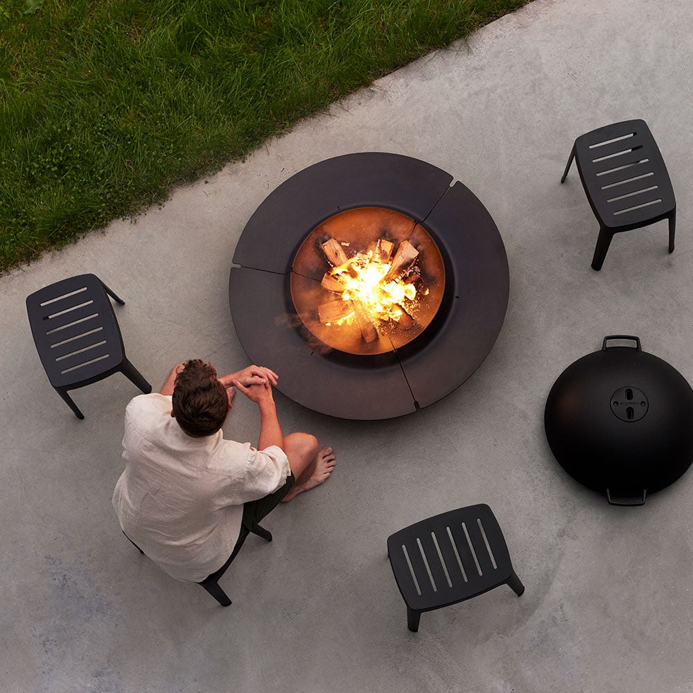 Ember Ildsted Stor Svart Støpejern