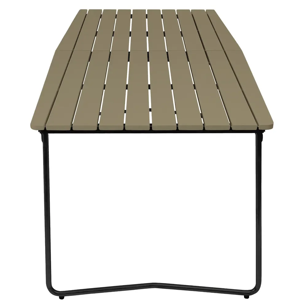 Spisebord B31 230 Grønnlakkert eik / svart understell