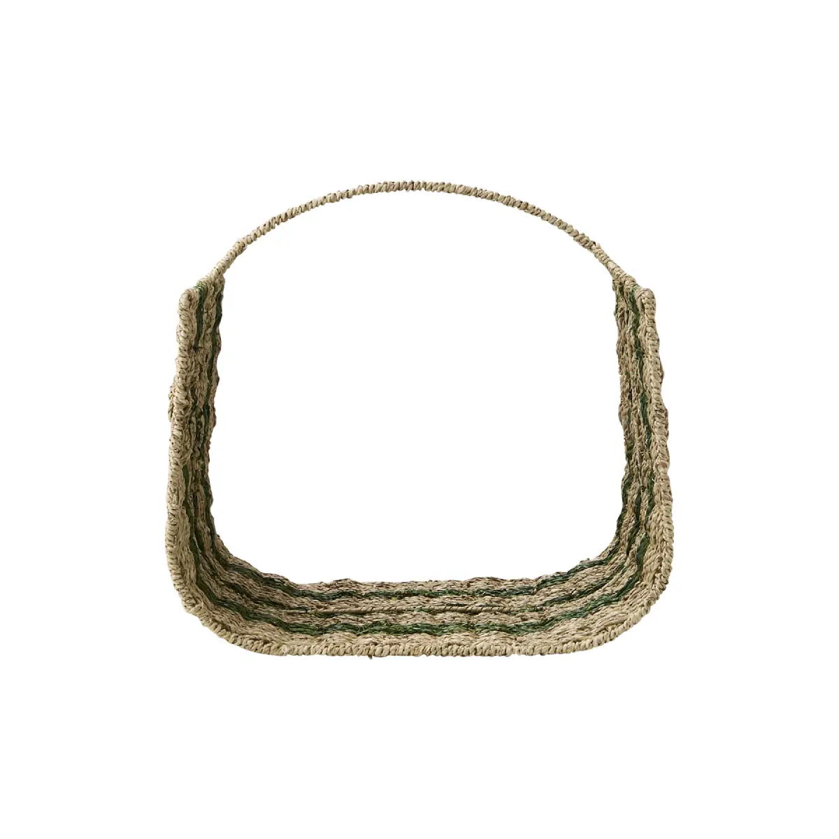 COLLECT vedkurv natur/grønn L42 x B42 x H42 cm