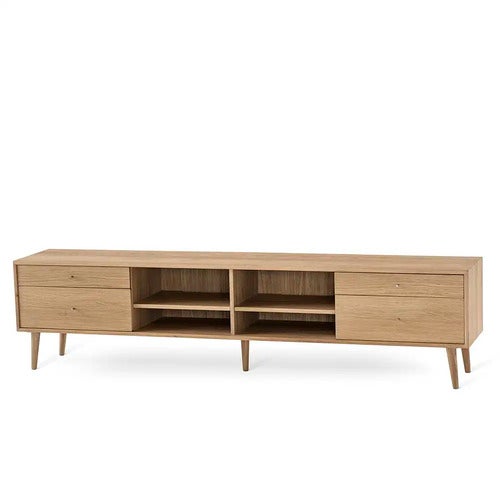 Scandi Media-benk 200 cm oljet eik 